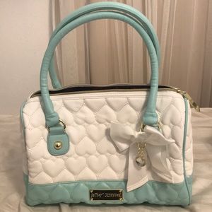 Never Used NWOT Betsey Johnson heart quilt bag